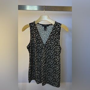 WHBM Geo Print Sleeveless Top